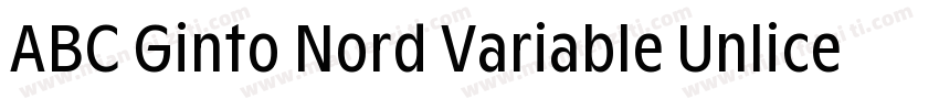 ABC Ginto Nord Variable Unlicensed字体转换